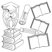 graduation block owl 001